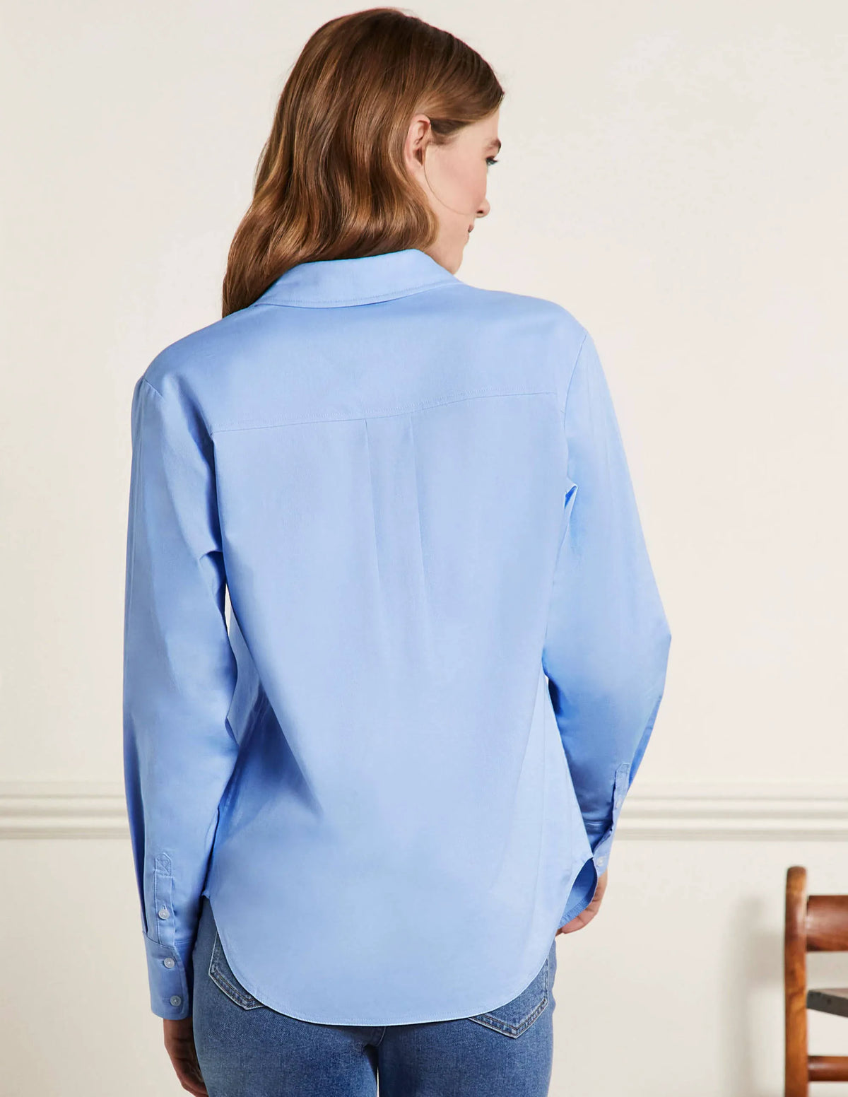 Relaxed Cotton Shirt-Blue Oxford