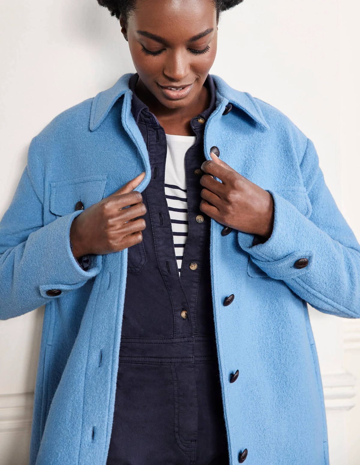 Textured Wool Shacket-Grape Hyacinth