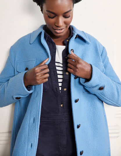 Textured Wool Shacket-Grape Hyacinth