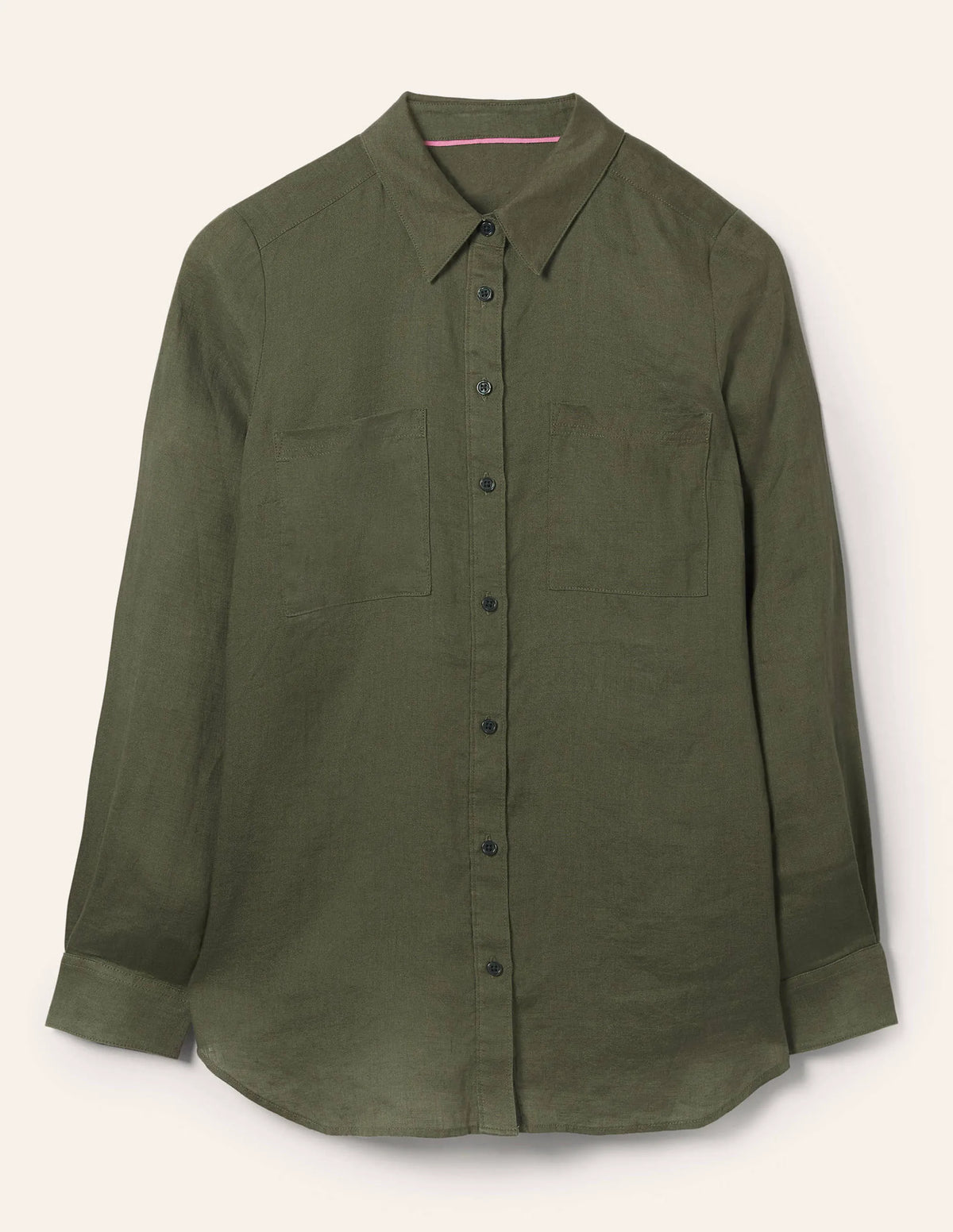 Linen Shirt-Marsh Green