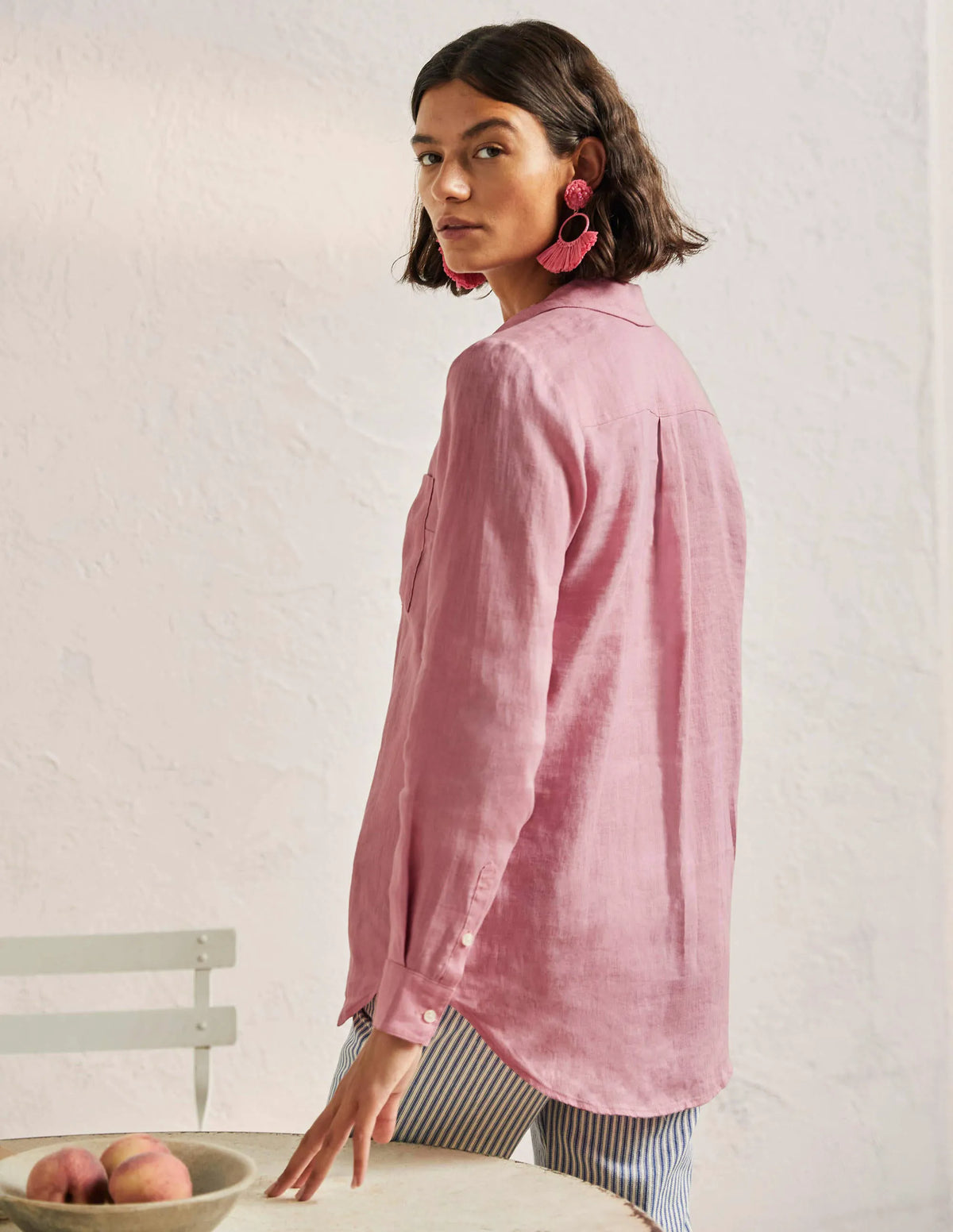 Linen Shirt-Formica Pink