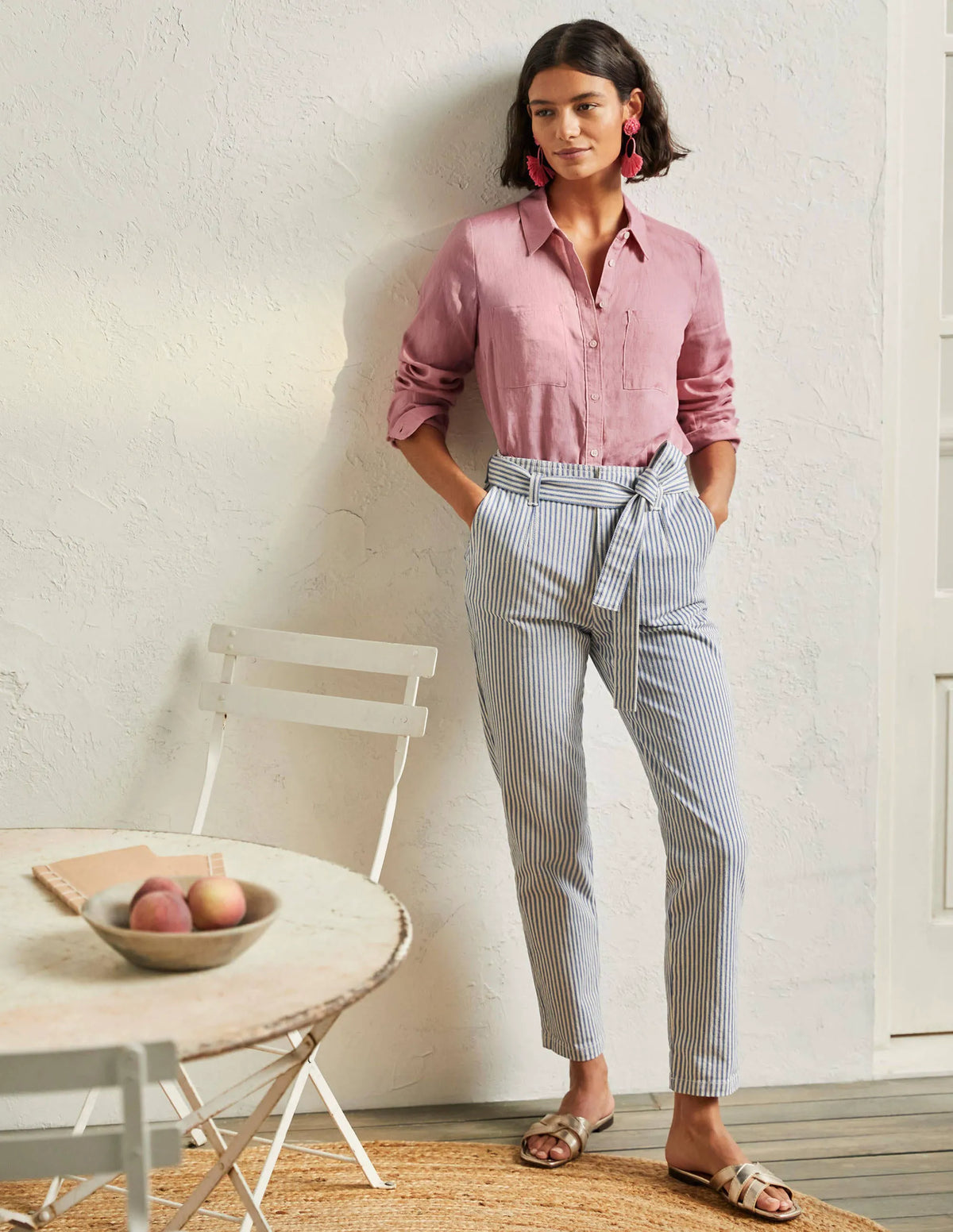 Linen Shirt-Formica Pink