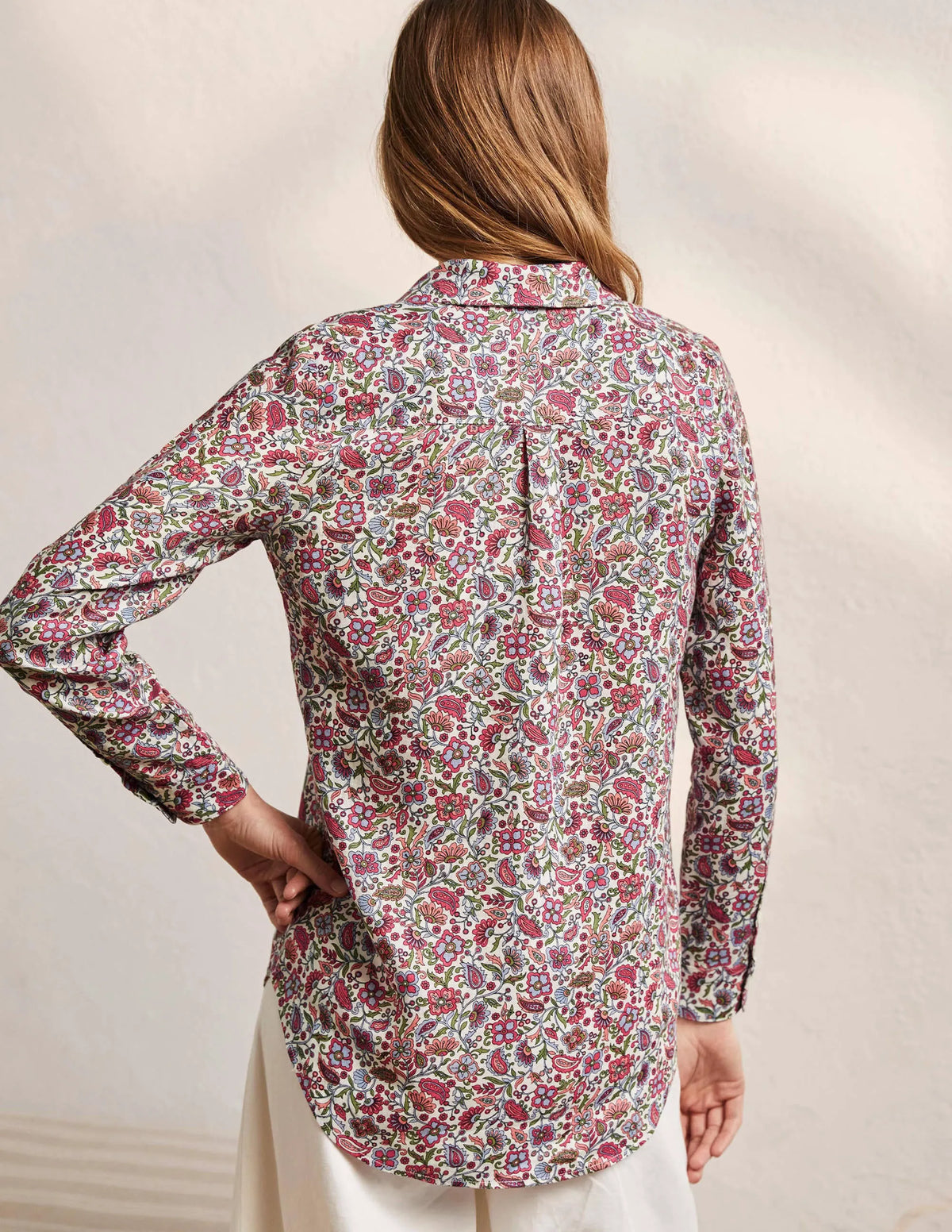 Linen Shirt-Ivory, Oriental Paradise