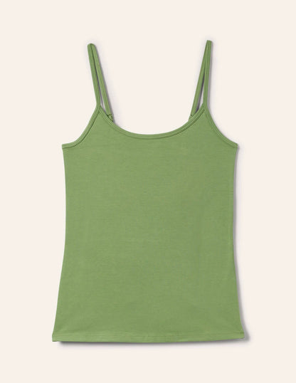 Plain Cami Top-English Ivy