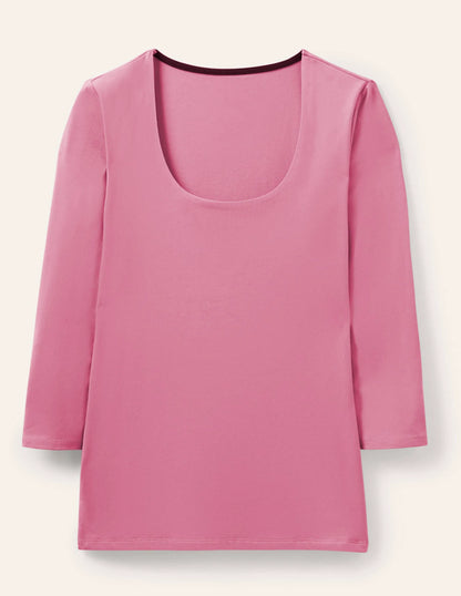 Double Layer Front Top-Posy Pink