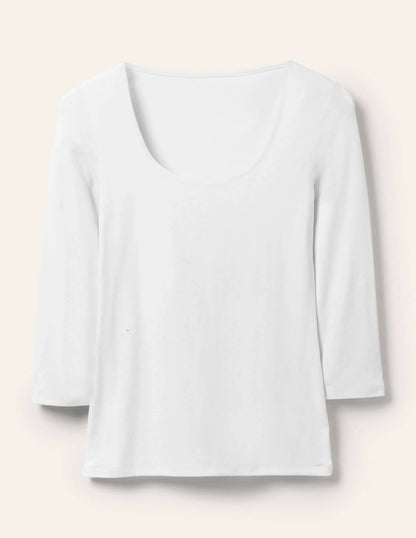 Double Layer Front Top-White