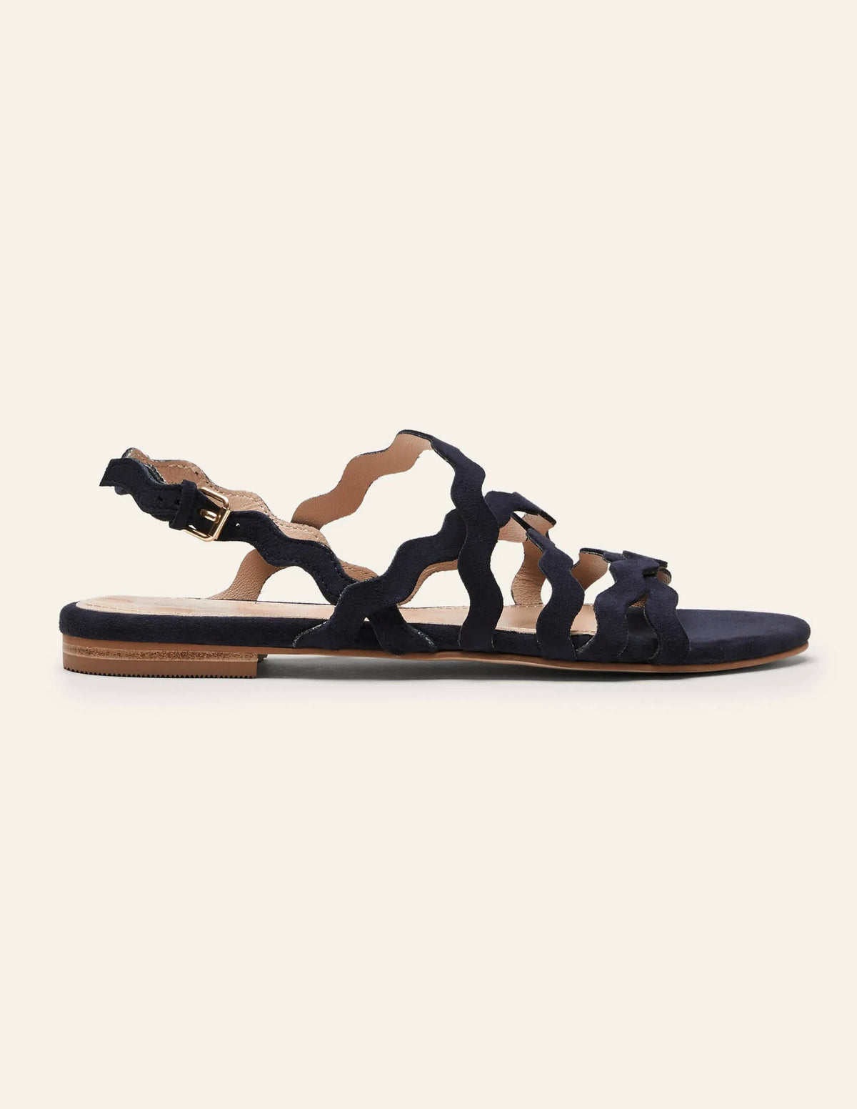 Multi Strap Flat Sandals-Navy