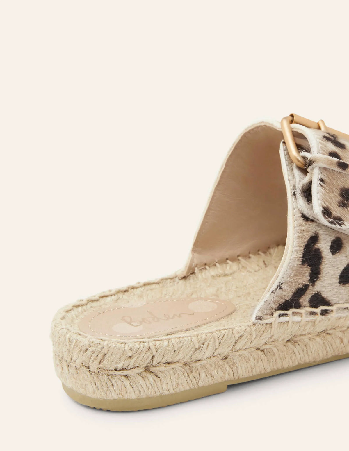Buckle Espadrille Sandals-Neutral Leopard