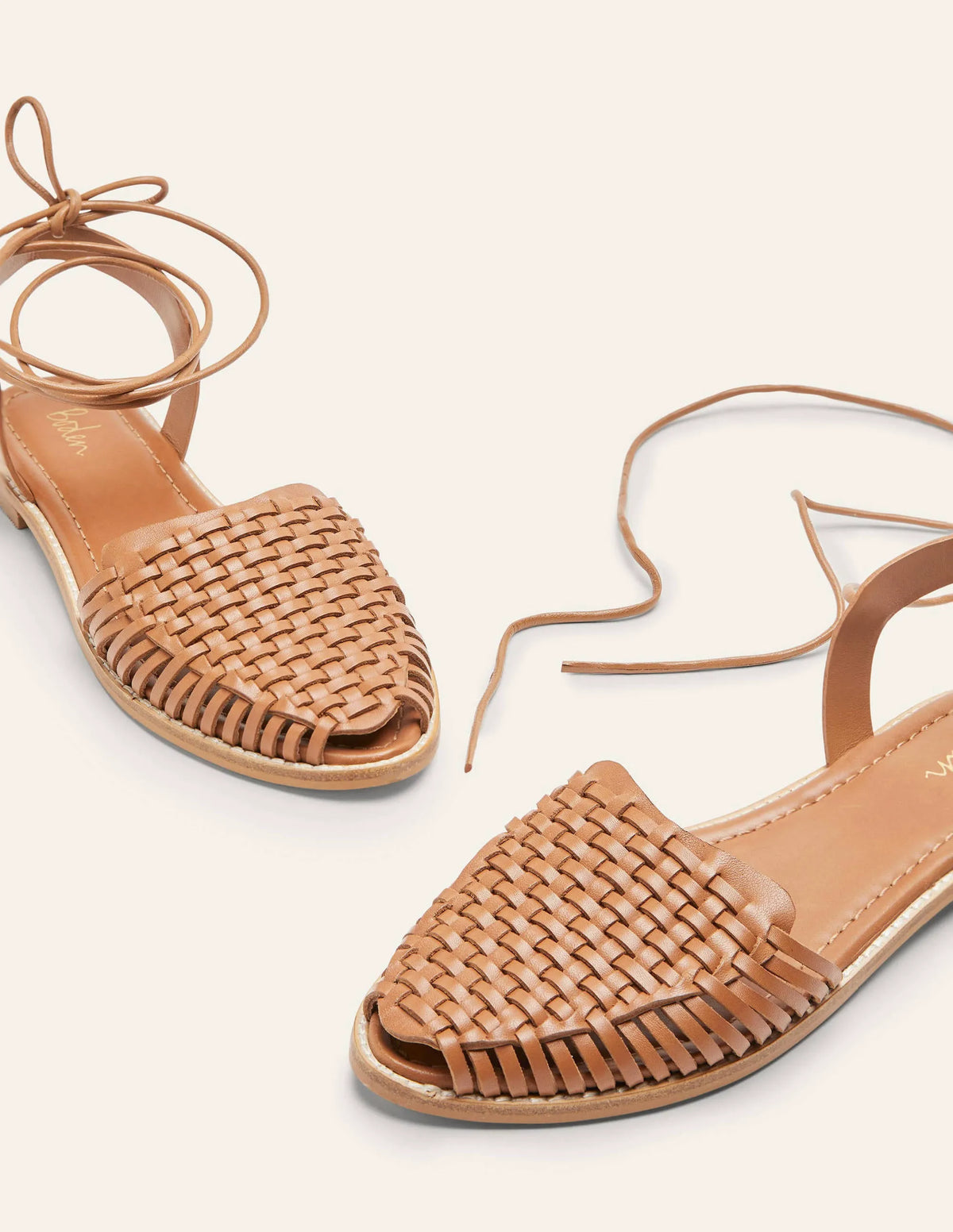 Huarache Leather Sandals-Tan