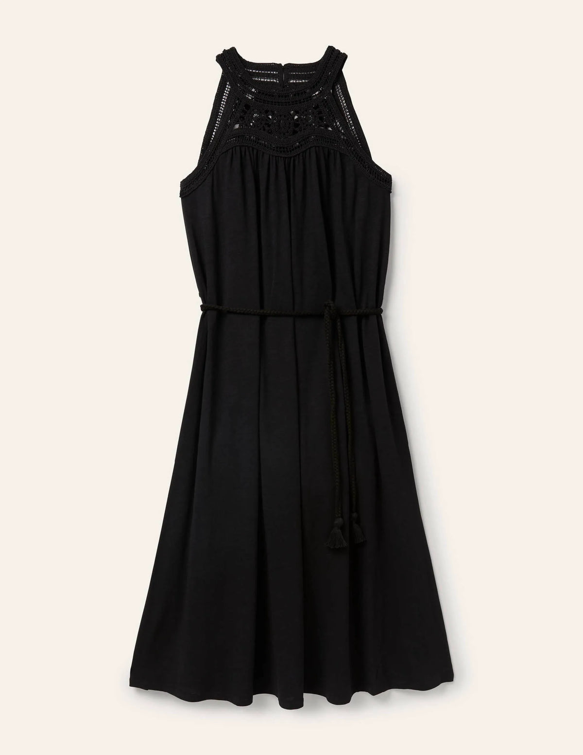 Anais Jersey Midi Dress-Black