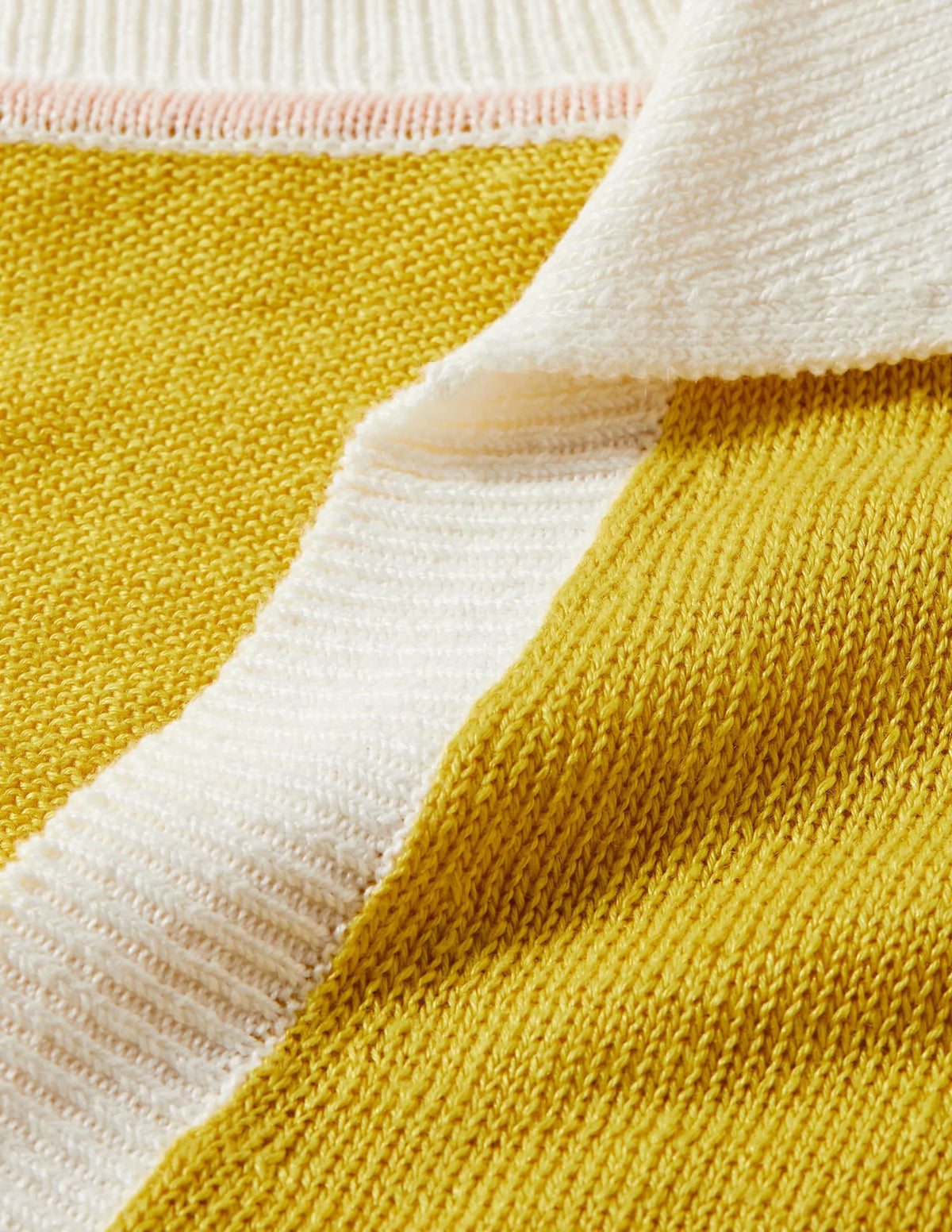 Linen Collared Sweater-Lemon Fizz, Ivory