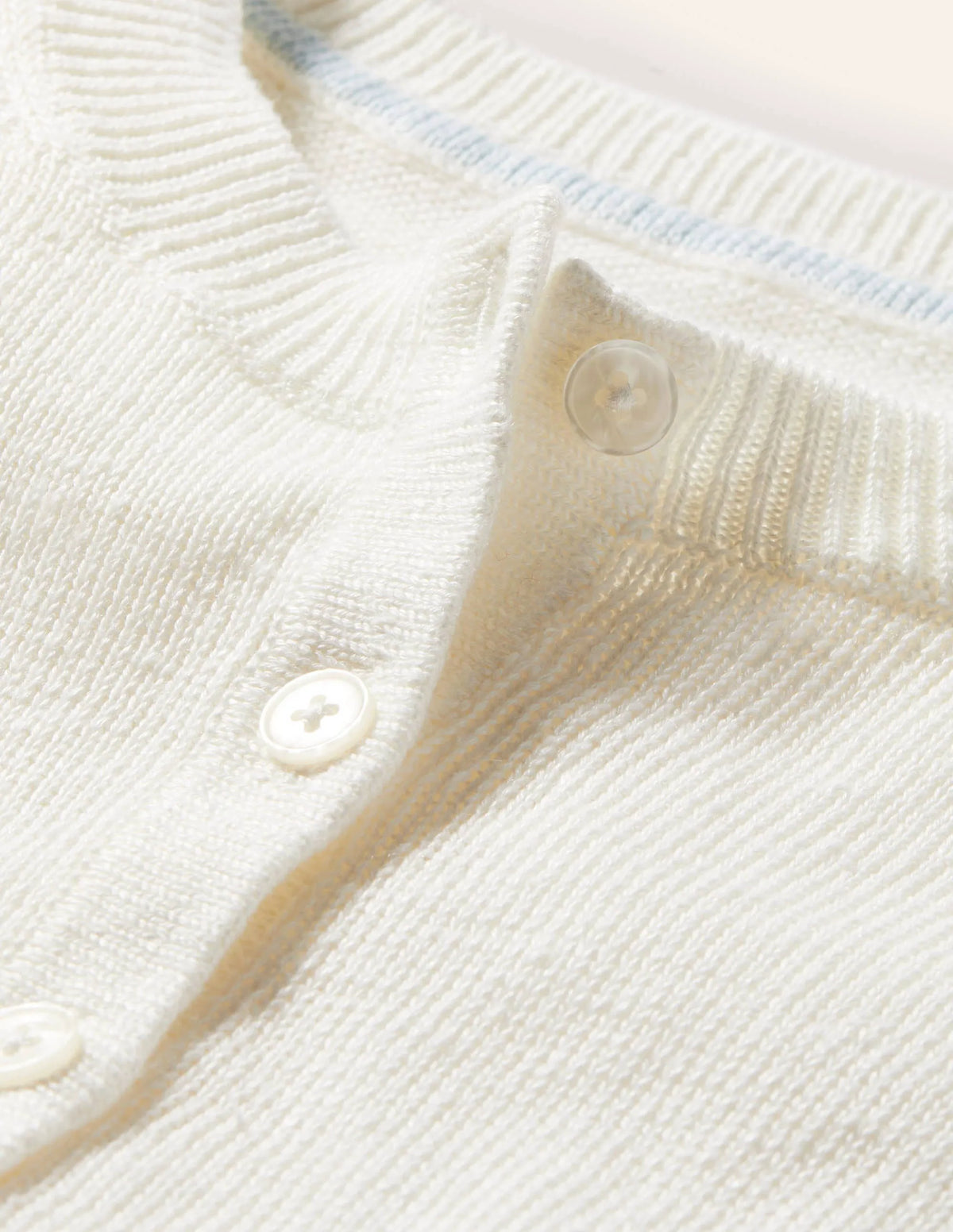 Leandra Linen Henley Sweater-Ivory