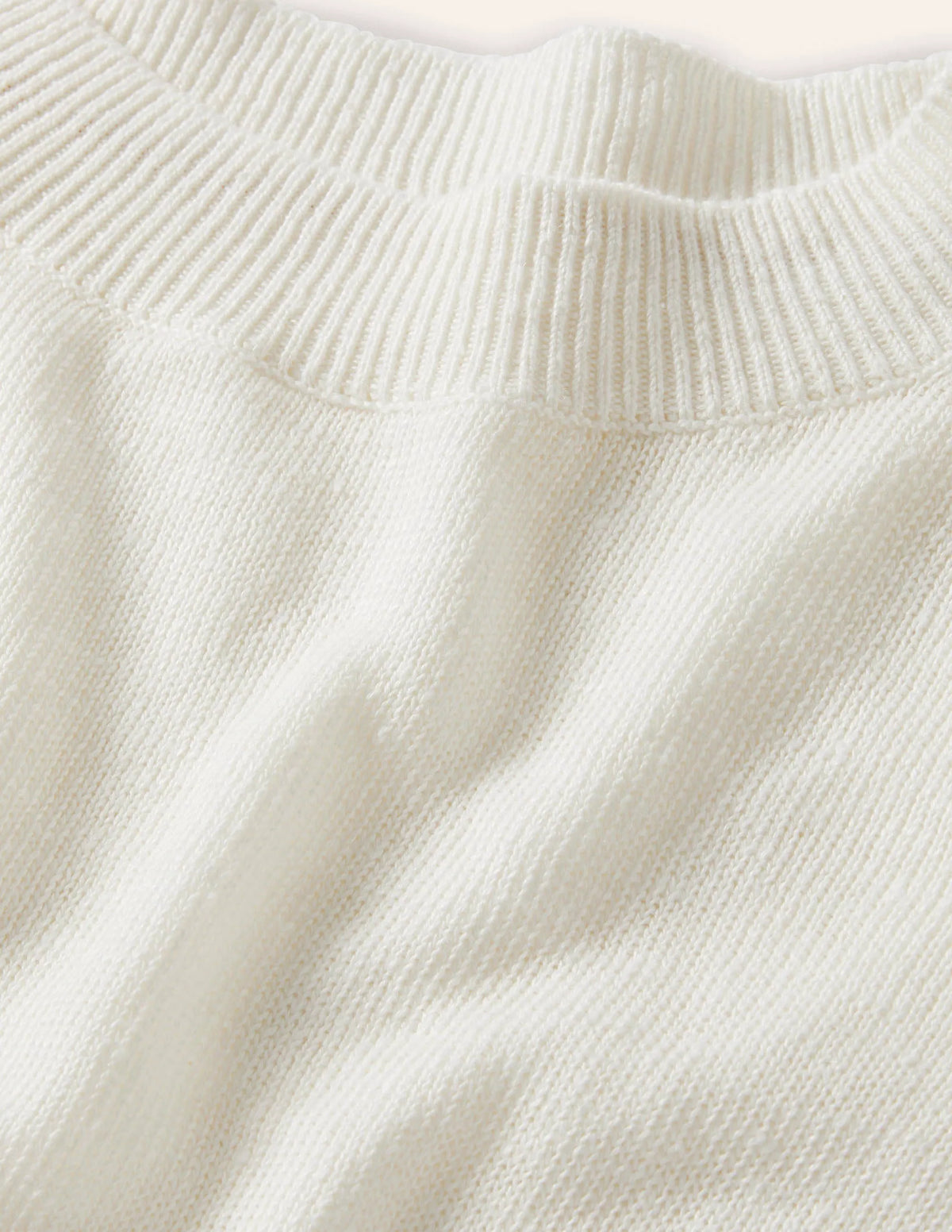 Relaxed Linen Sweater-Ivory