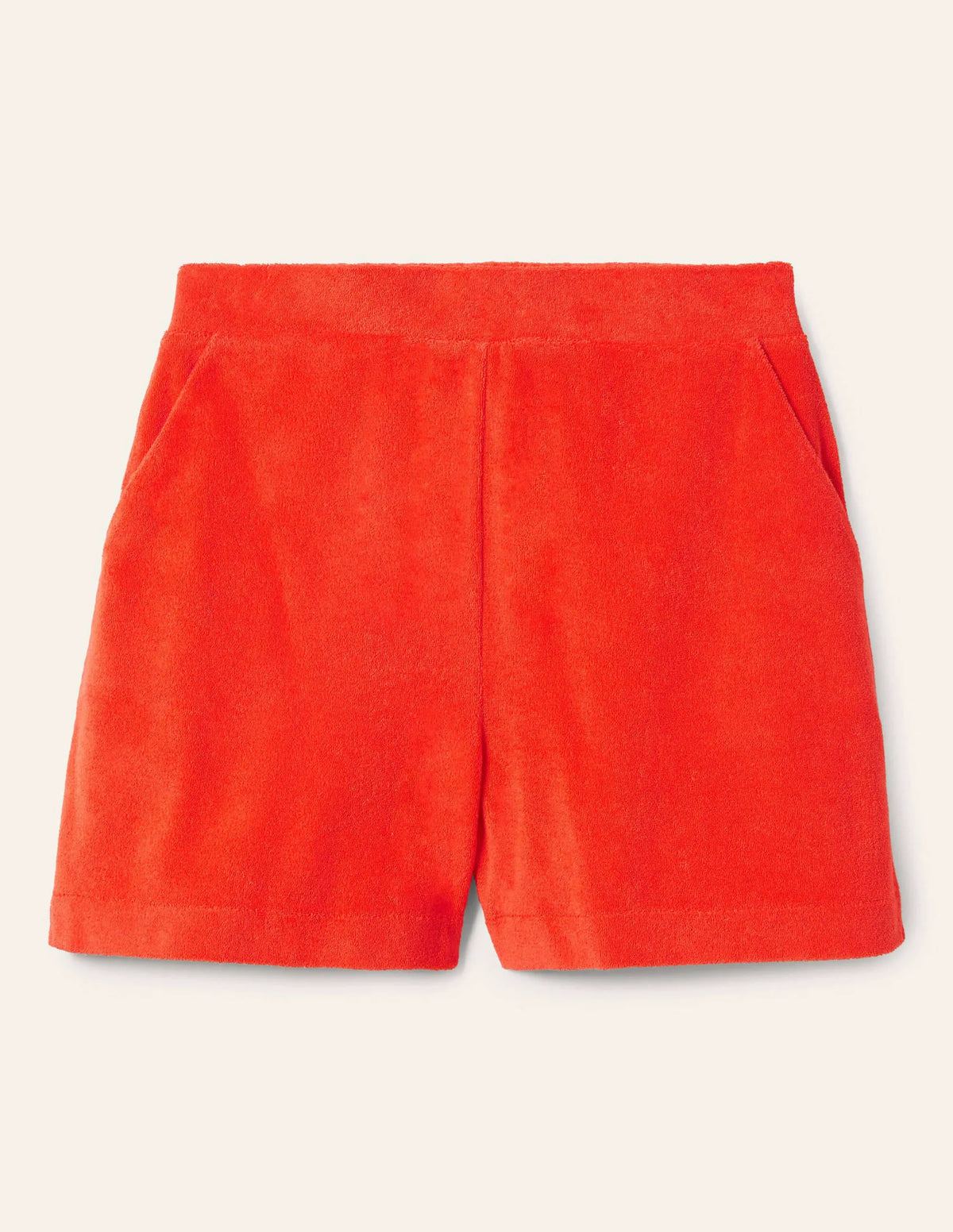Erica Towelling Shorts-Bright Papaya