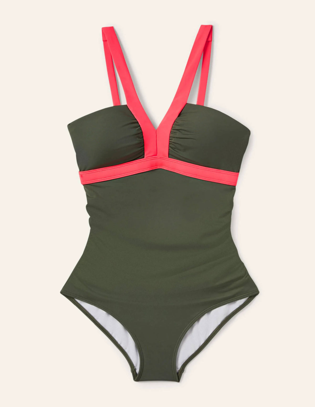 Corsica V-neck Swimsuit-Marsh Colourblock