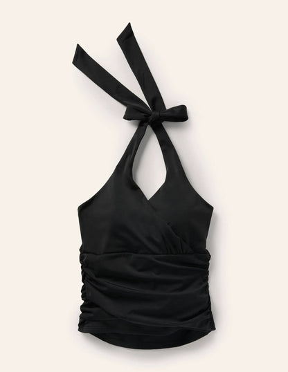 Levanzo Halter Tankini Top-Black