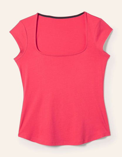 Supersoft Cap Sleeve Top-Radish