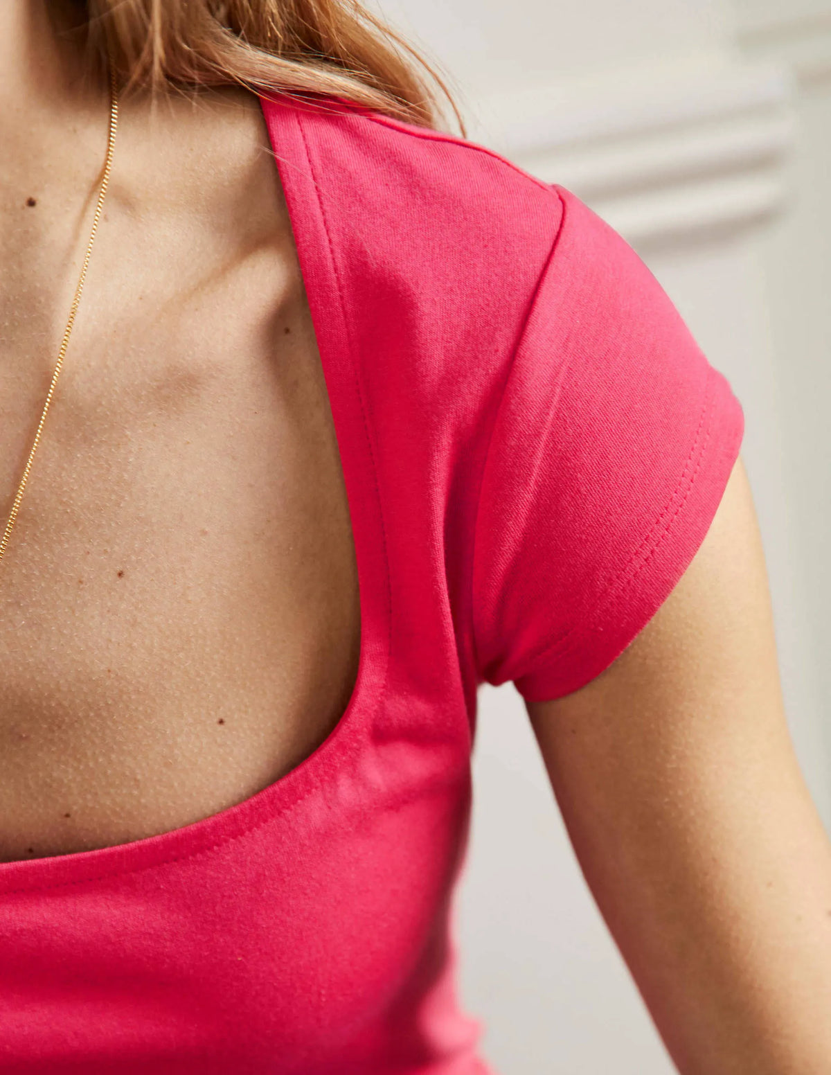 Supersoft Cap Sleeve Top-Radish