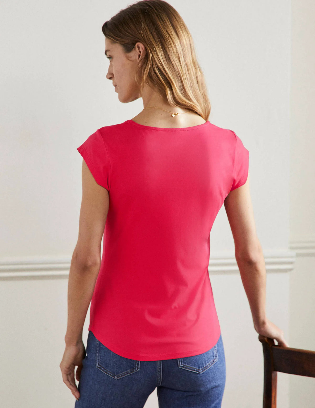 Supersoft Cap Sleeve Top-Radish