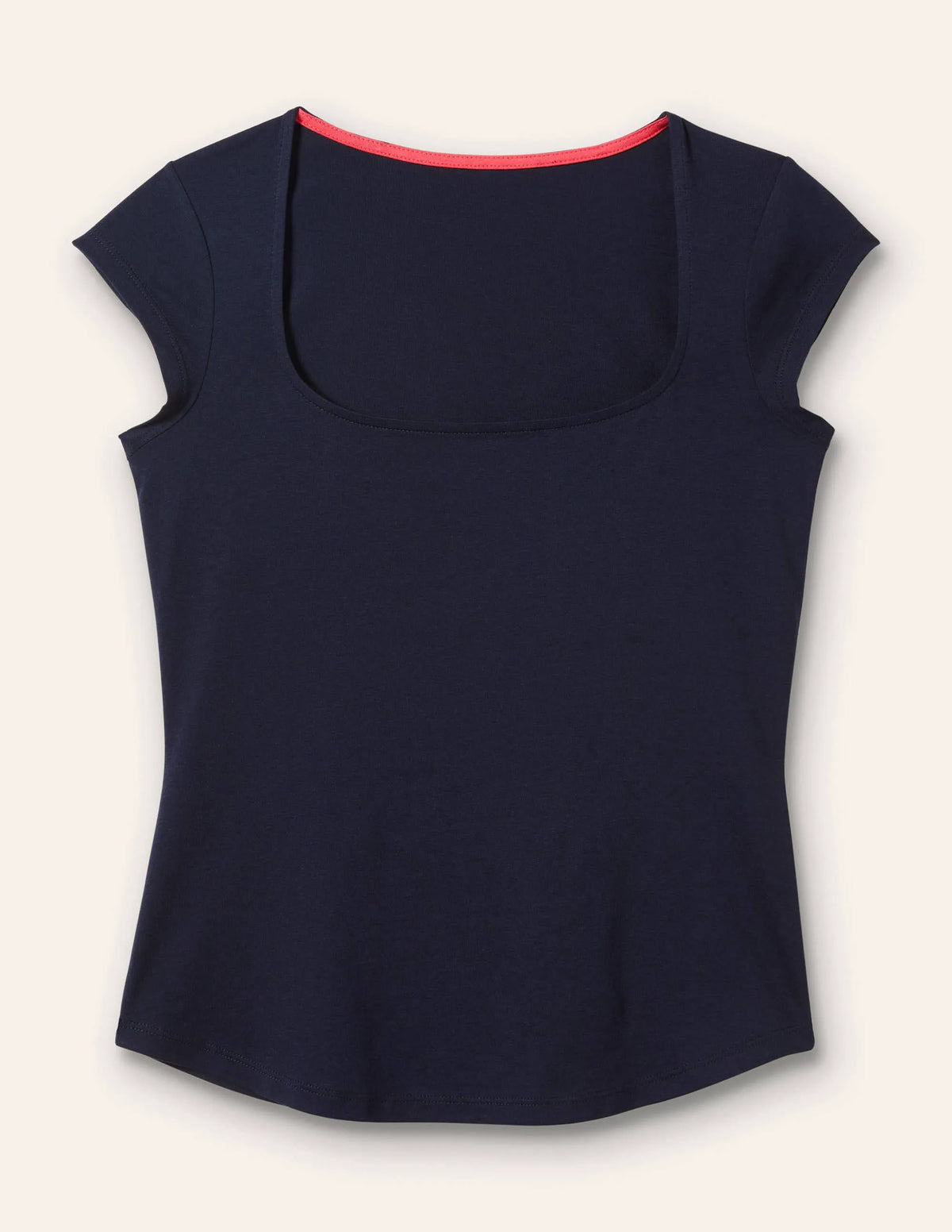 Supersoft Cap Sleeve Top-Navy