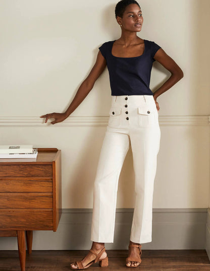 Supersoft Cap Sleeve Top-Navy