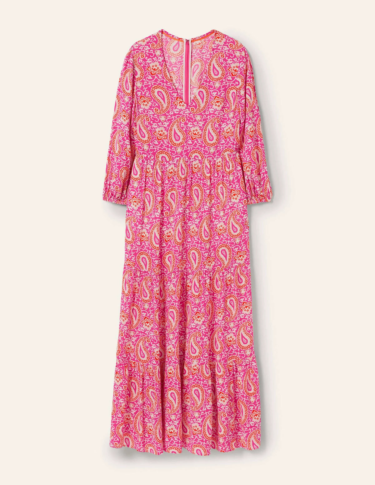 Blouson Sleeve Maxi Dress-Pop Pansy, Enchanting Paisley