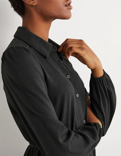 Tiered Jersey Shirt Mini Dress-Cavolo Nero