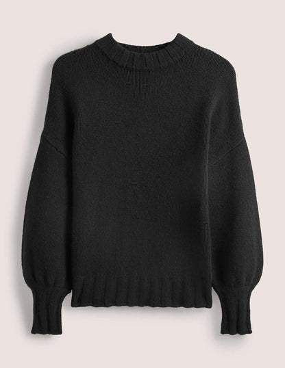Chunky Cashmere Sweater-Black