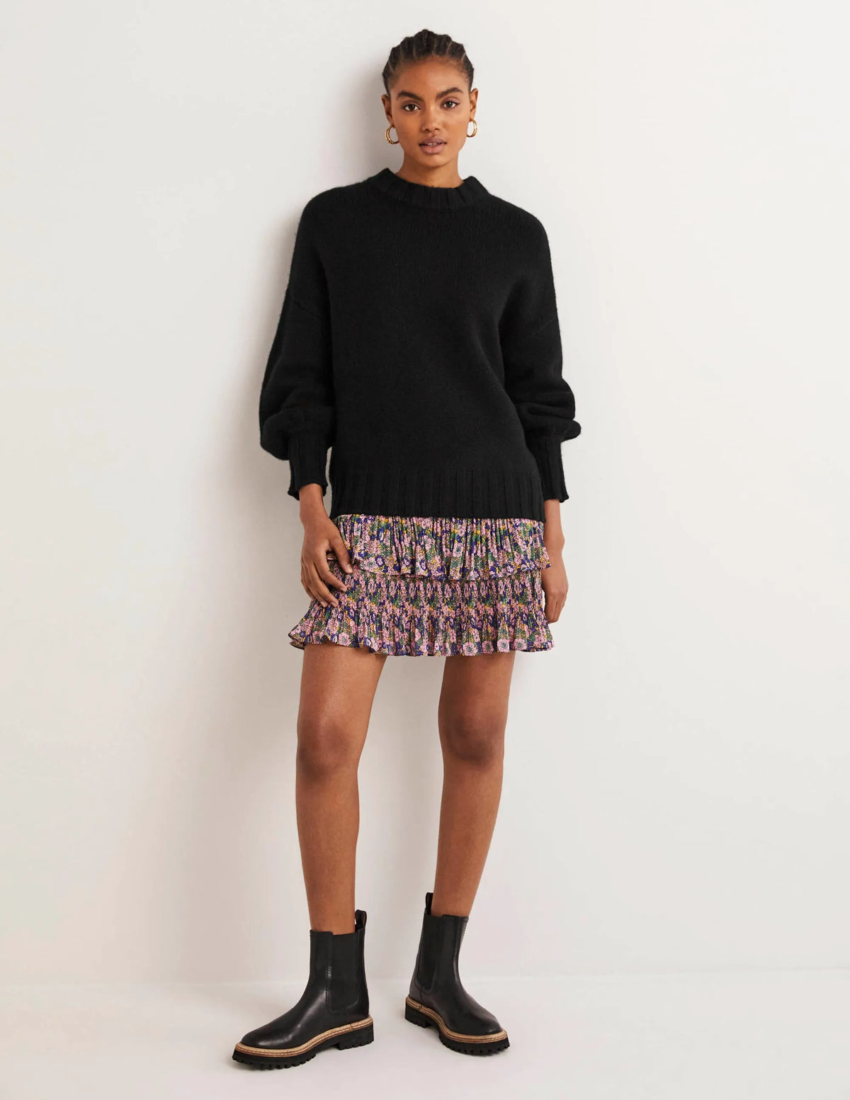 Chunky Cashmere Sweater-Black