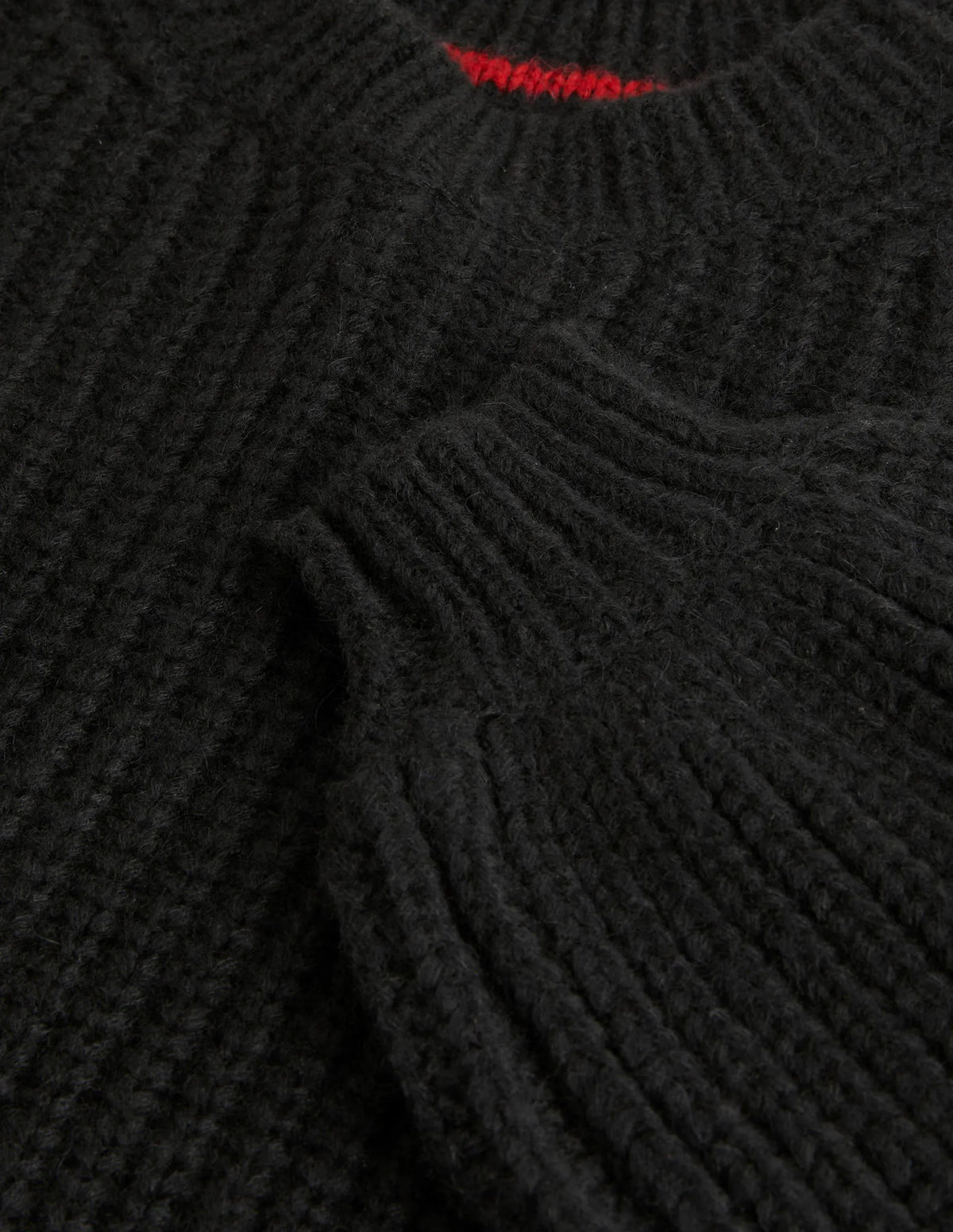 Chunky Ribbed Sweater-Black