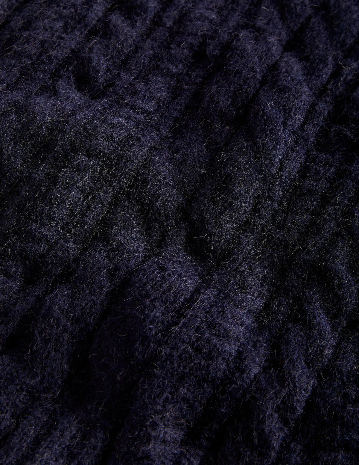 Relaxed Cable Sweater Vest-Navy