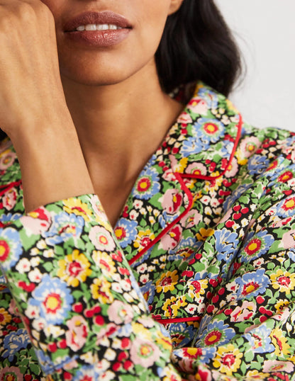 Easy Cotton Sleep Shirt-Multi, Flora Illusion