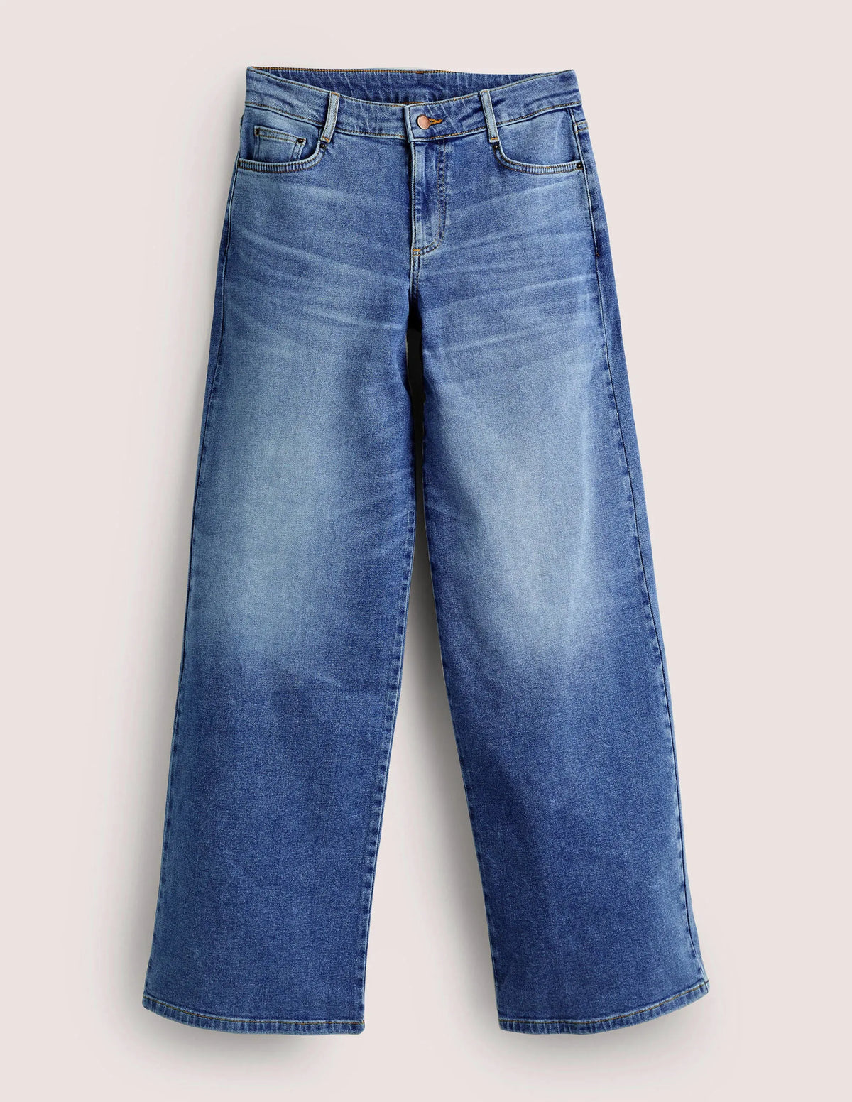 Low Rise Wide Leg Jeans-Light Vintage