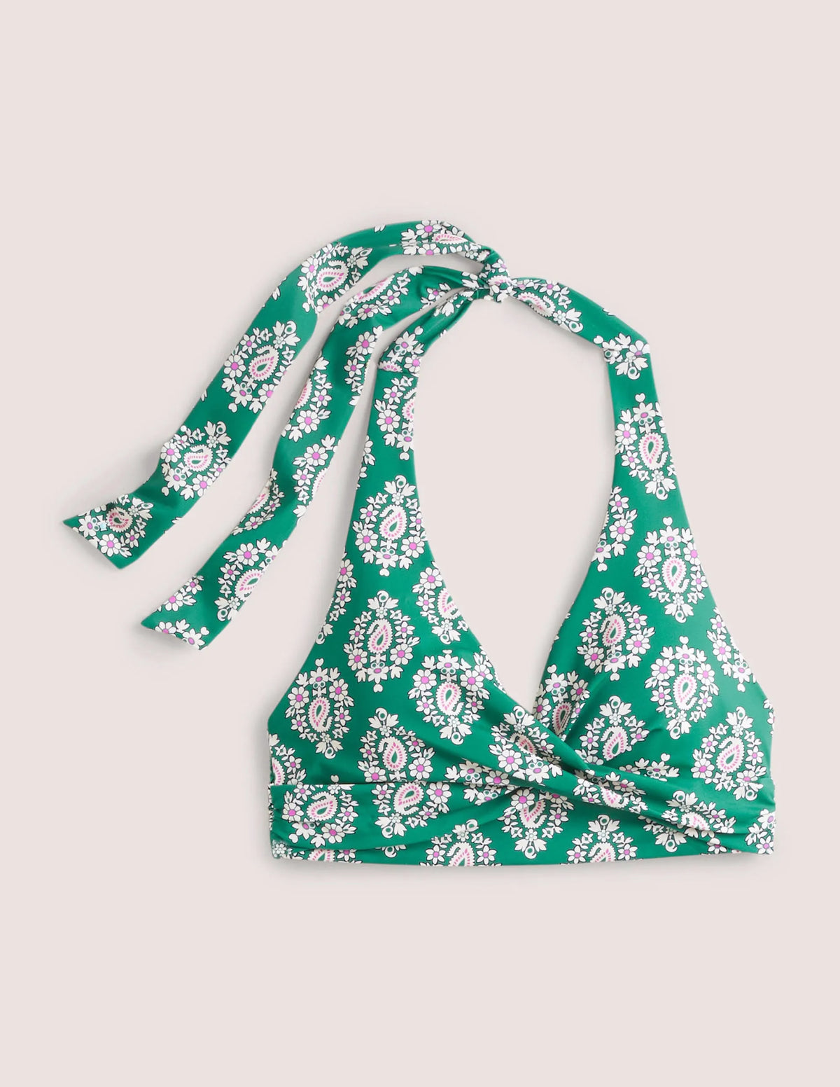 Levanzo Halter Bikini Top-Shady Glade, Opulent Paisley