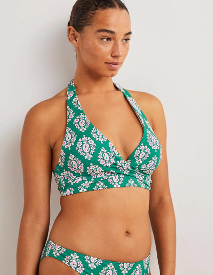 Levanzo Halter Bikini Top-Shady Glade, Opulent Paisley