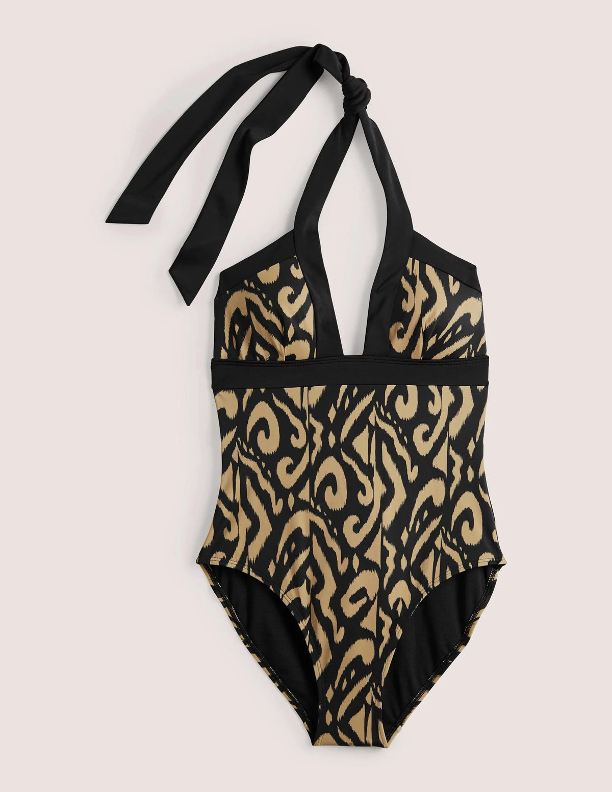 Ithaca Halter Swimsuit-Nero, Ikat