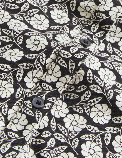 Deep Sleeve Jersey Shirt-Black, Botanica