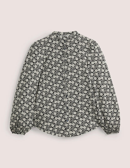 Deep Sleeve Jersey Shirt-Black, Botanica