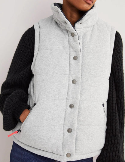 Reversible Vest-Grey Marl with Navy