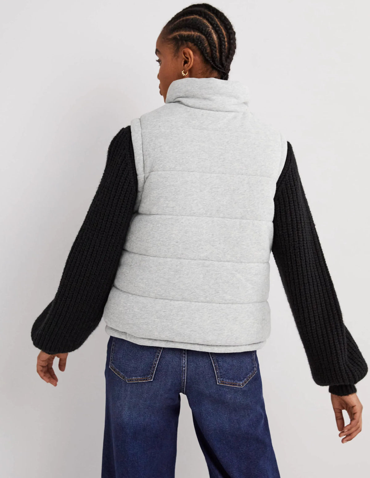 Reversible Vest-Grey Marl with Navy