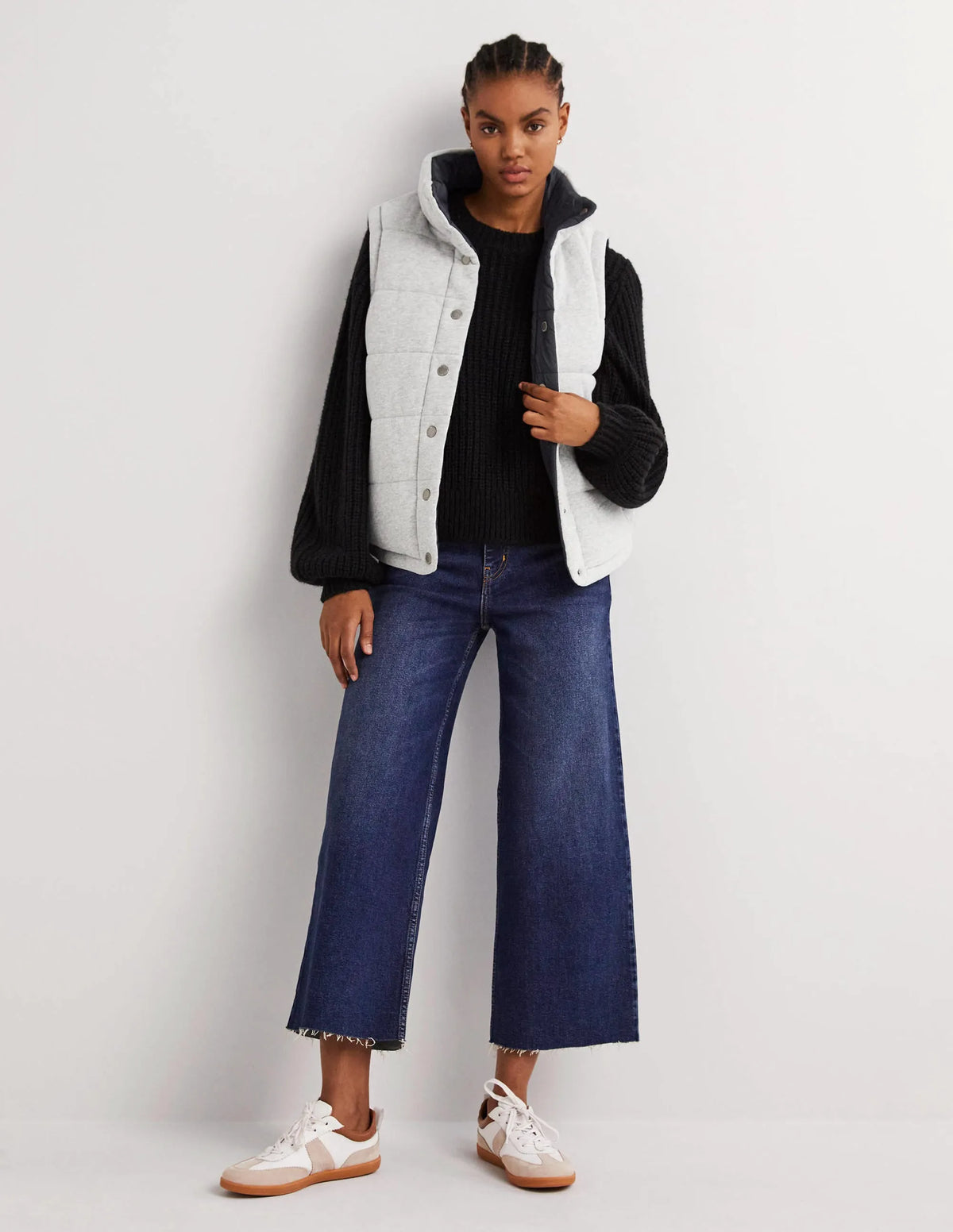 Reversible Vest-Grey Marl with Navy