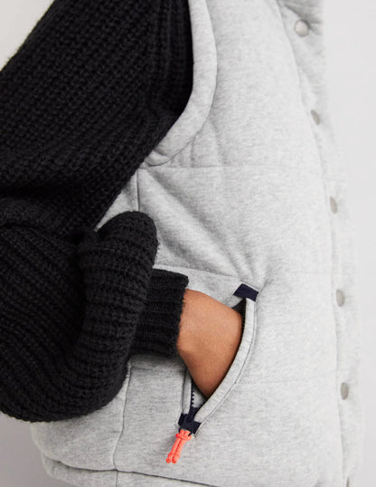 Reversible Vest-Grey Marl with Navy