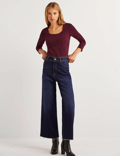 Double Layer Front Top-Mulled Wine Purple