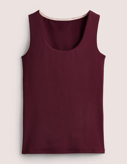 Double Layer Tank-Mulled Wine Purple