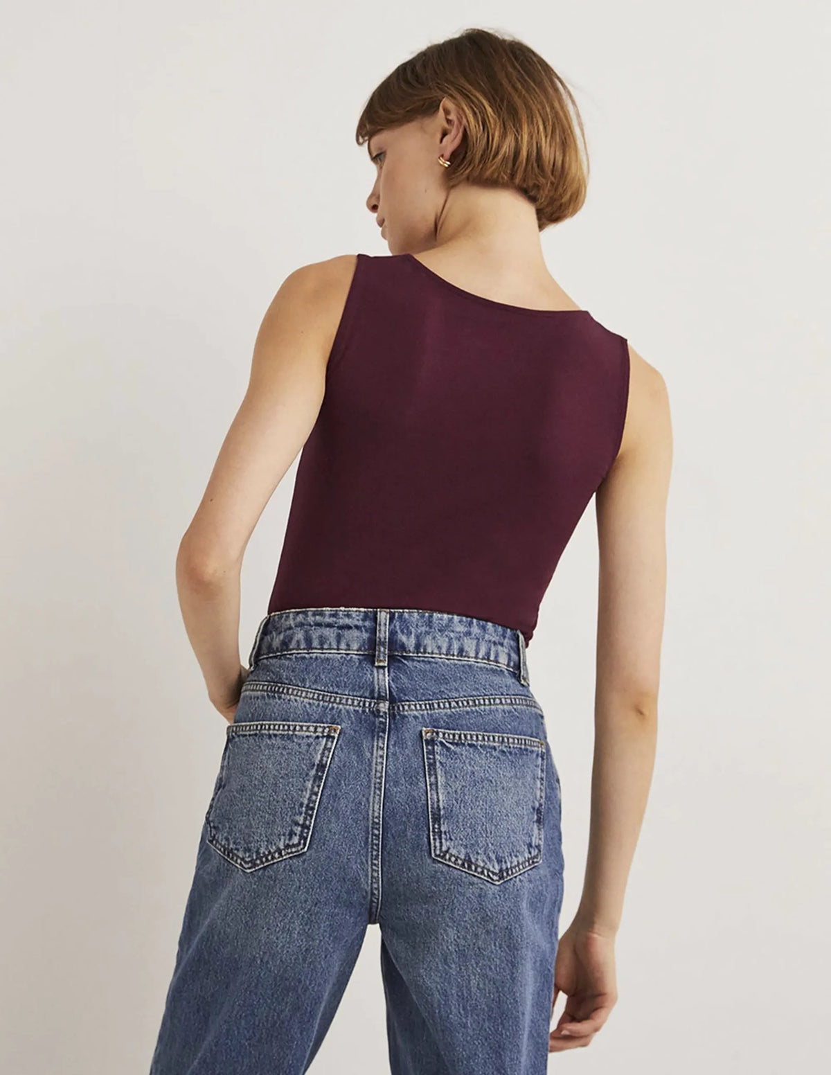Double Layer Tank-Mulled Wine Purple