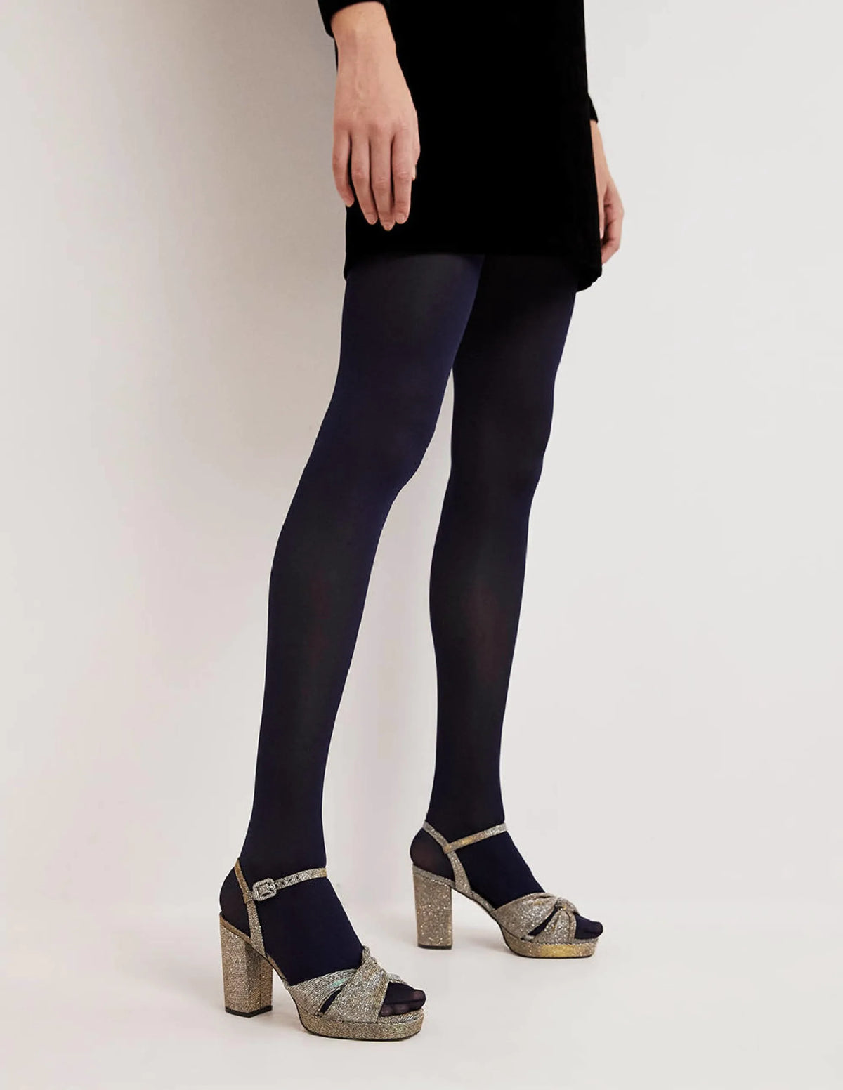 Twist Front Platform Sandals-Gold Metallic