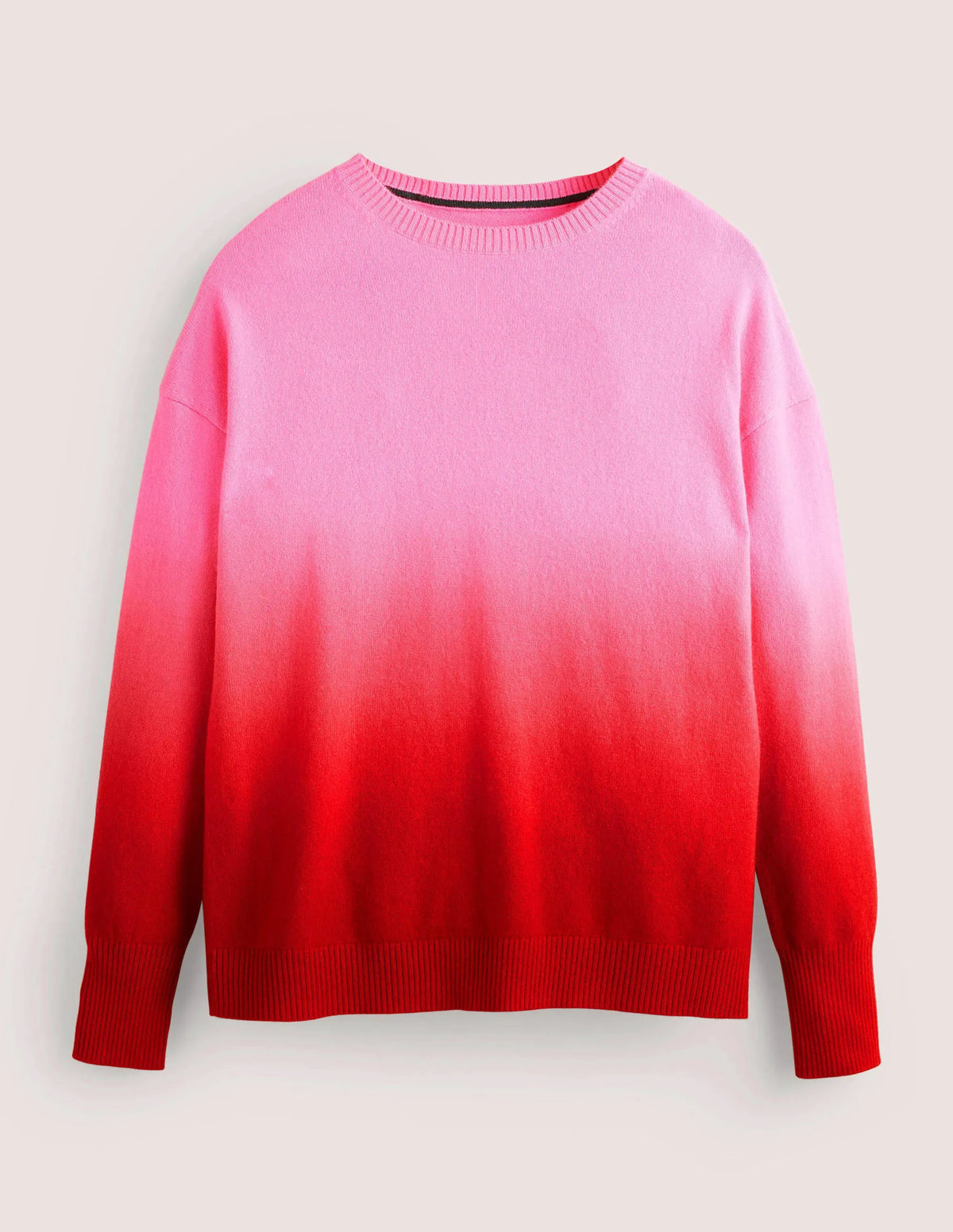 Margot Cashmere Sweater-Pink, Red Ombre