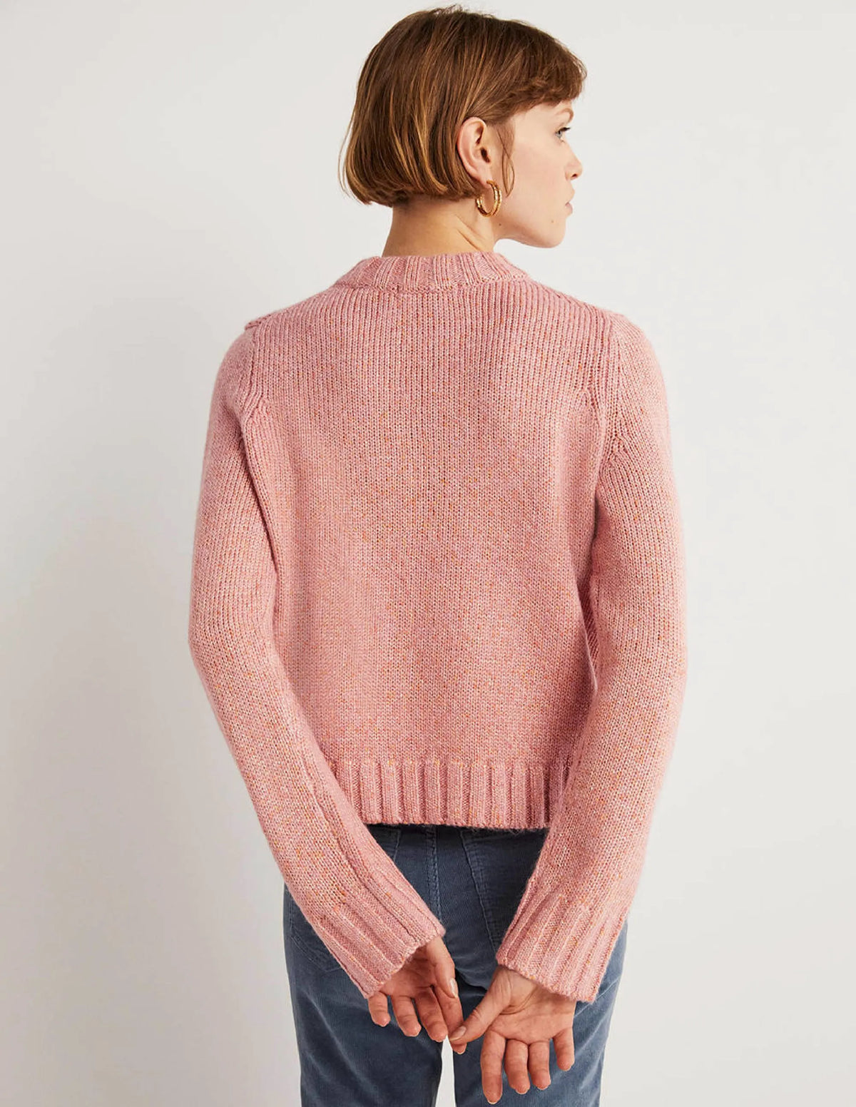 Speckled Fluffy Sweater-Pink Frosting