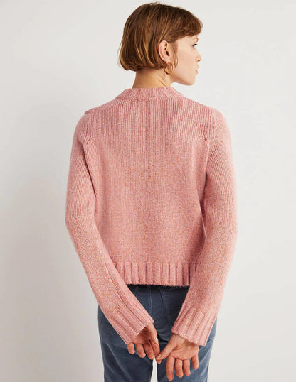 Speckled Fluffy Sweater-Pink Frosting