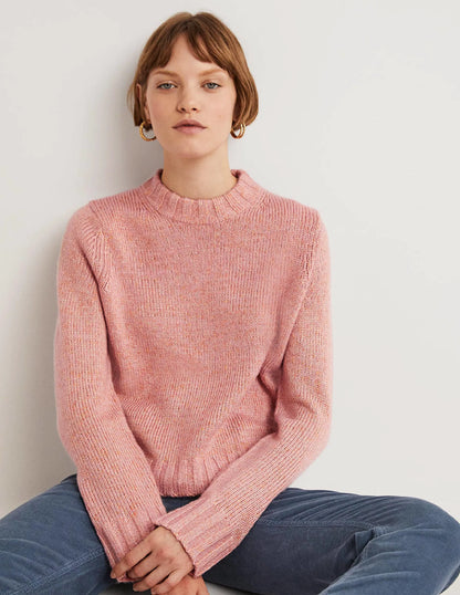 Speckled Fluffy Sweater-Pink Frosting